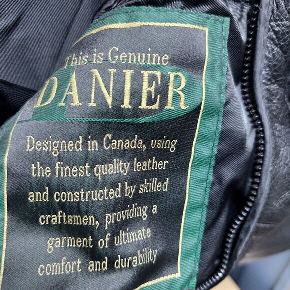 Danier Black Leather Midi Jacket Men's XLarge/44-46 - Picture 6 of 11